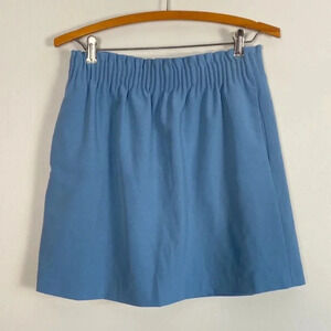 J. Crew Mercantile Blue Paper Bag Waist Mini Skirt